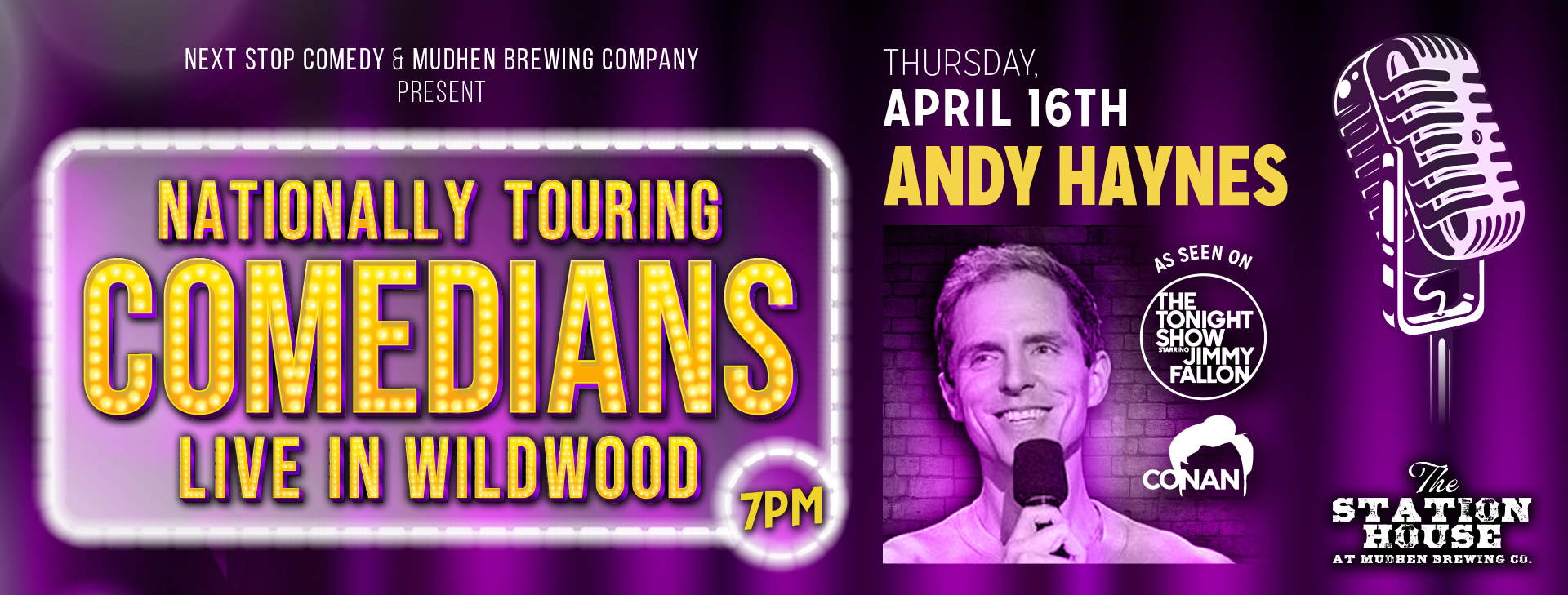 Slider MudHen Comedy Shows Lineup 2026 ANDY HAYNES