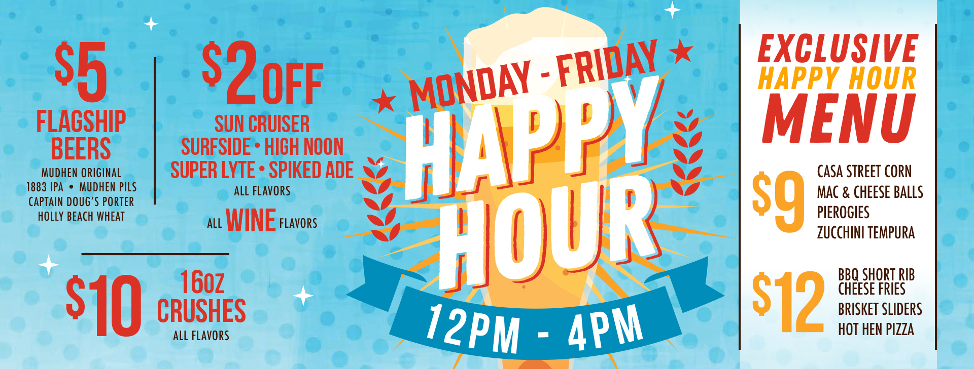 Slider MudHen Happy Hour MAY 2026
