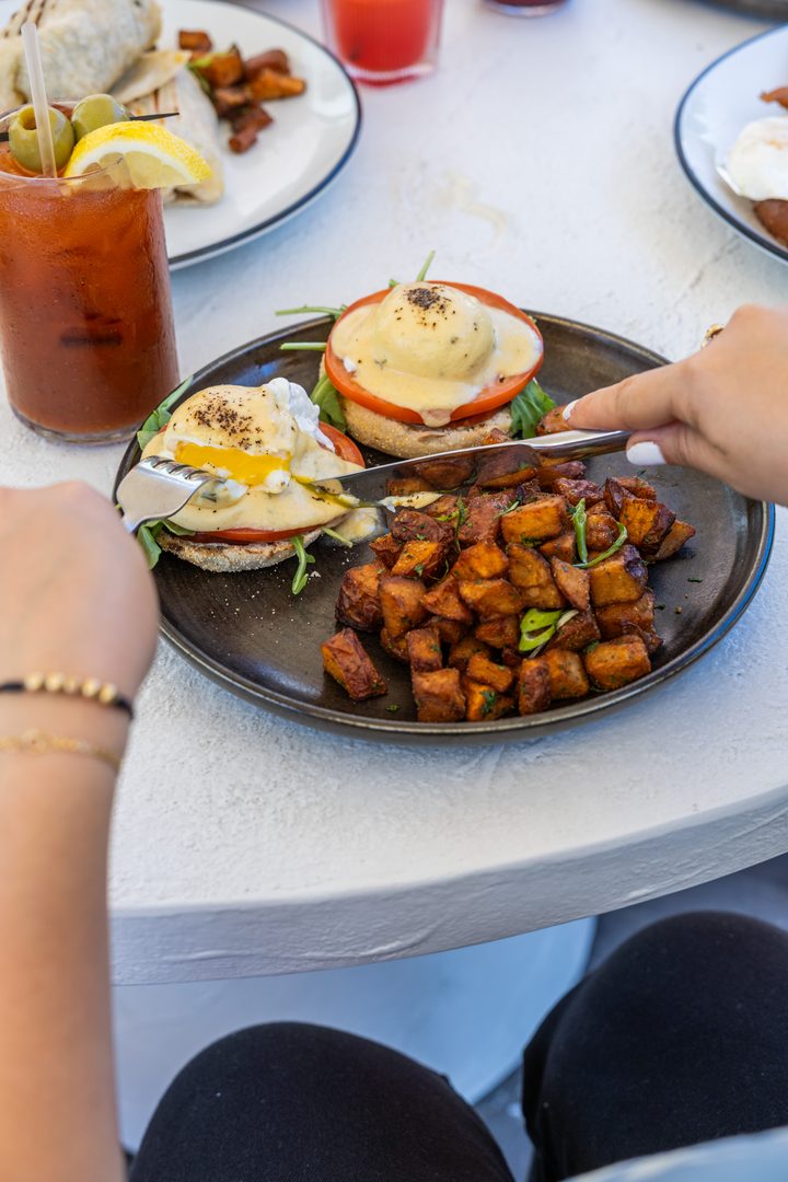 Station House breakfast with a Bloody Mary at MudHen Brewing Company