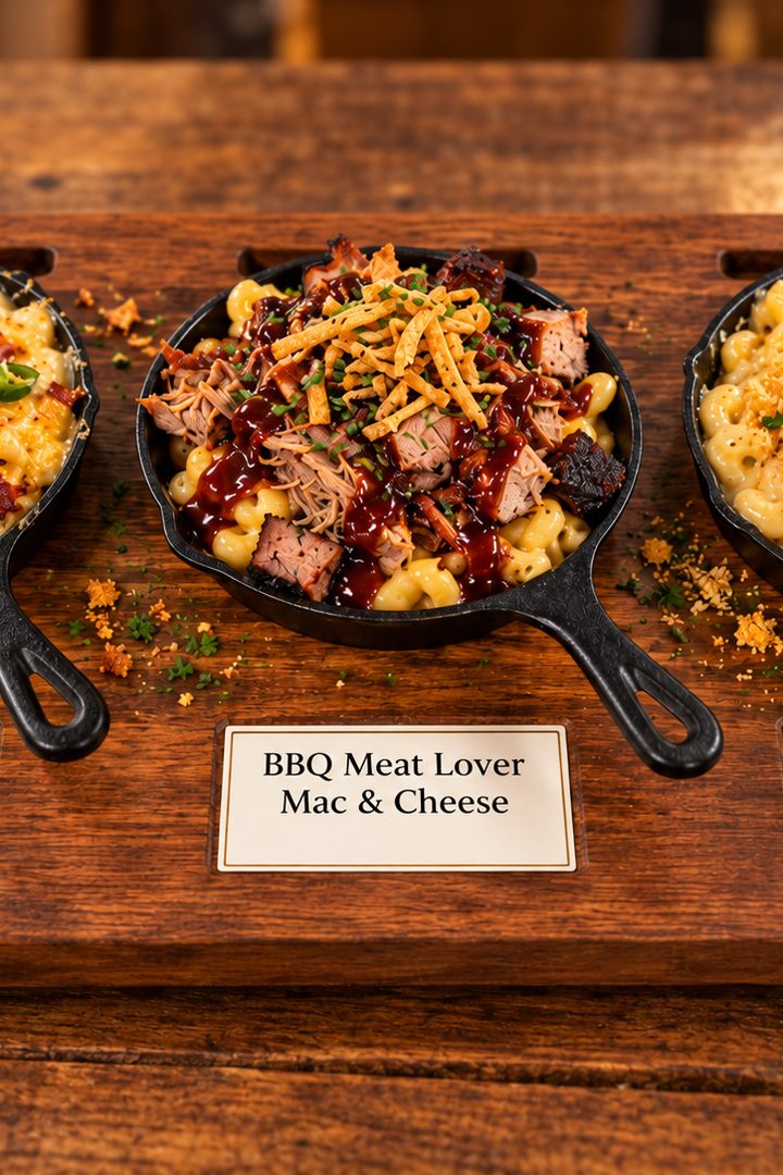 Mac and cheese flight in cast iron skillets at MudHen Brewing Company